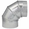 Imperial Mfg 5 in. D X 5 in. D Adjustable 90 deg Galvanized Steel Furnace Pipe Elbow GV0288-C